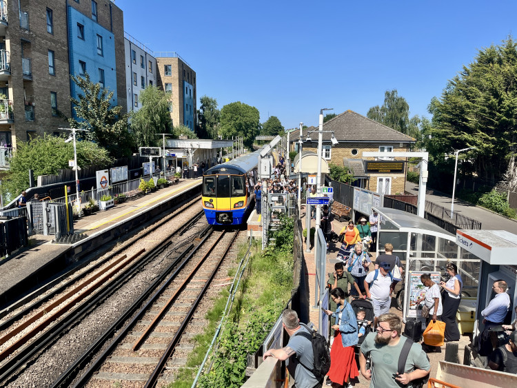 Train services between Stratford and Richmond were suspended for several hours on 18 June after a blaze broke out near the lines (credit: Cesar Medina).