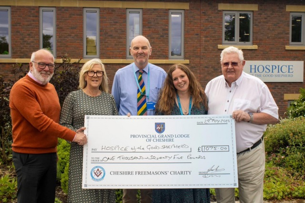 The donation was made in memory of Irene Wilkinson (Image via: Cheshire Freemasons) The donation was made in memory of Irene Wilkinson (Image via: Cheshire Freemasons)