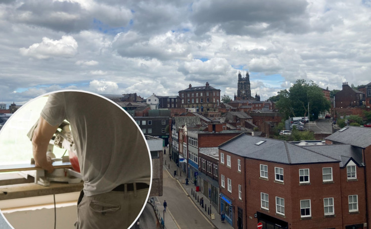 A rogue trader who used 'aggressive and misleading' practices on Heaton Mersey residents has been jailed for 18 months (Images: main - Nub News / inset - Unsplash)