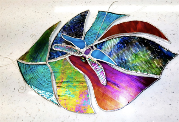 Stained Glass Workshop: Dragonfly on Leaf Stained Glass Workshop: Dragonfly on Leaf
