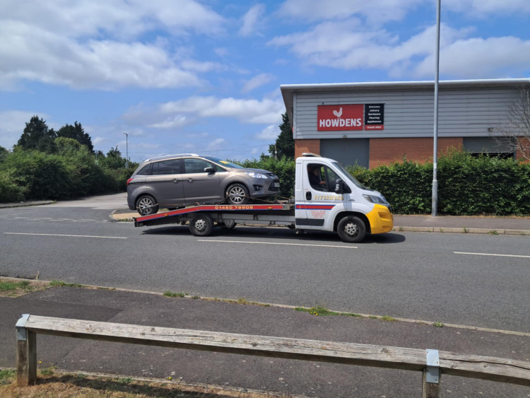Police in Glastonbury and Street seized vehicles for tax evasion and anti-social behaviour. 
