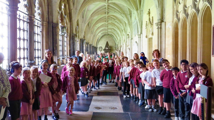 All Saints CE Junior School joined a global congregation at Westminster Abbey (image supplied)