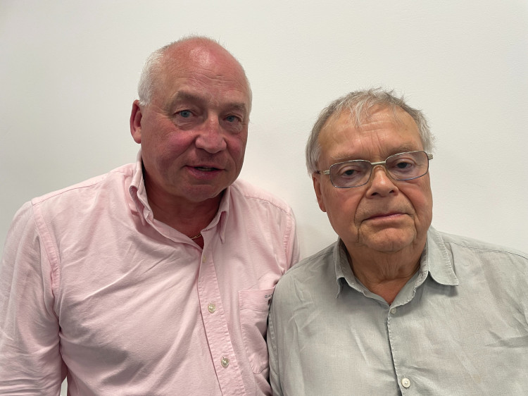  Cllr Peter Moult (Left) and Cllr John Legrys (right) spoke about the advantages of a new sports facility (Photo: NWL Labour Group)