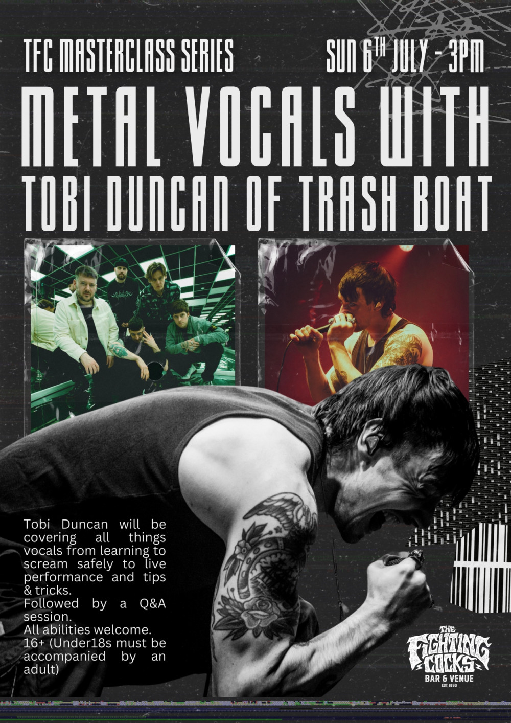 TFC Masterclass Series – Metal Vocals with Tobi Duncan of Trash Boat TFC Masterclass Series – Metal Vocals with Tobi Duncan of Trash Boat