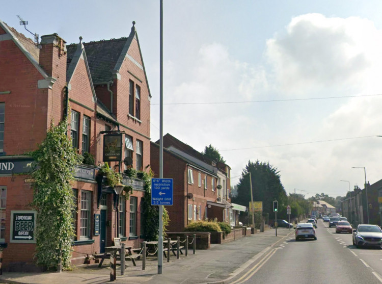 Police are appealing for information following an incident on Lower Bents Lane in Bredbury, Stockport, near the Greyhound Pub (Image - Google Maps / note this image was taken in September 2024 and does not depict the vehicles involved)