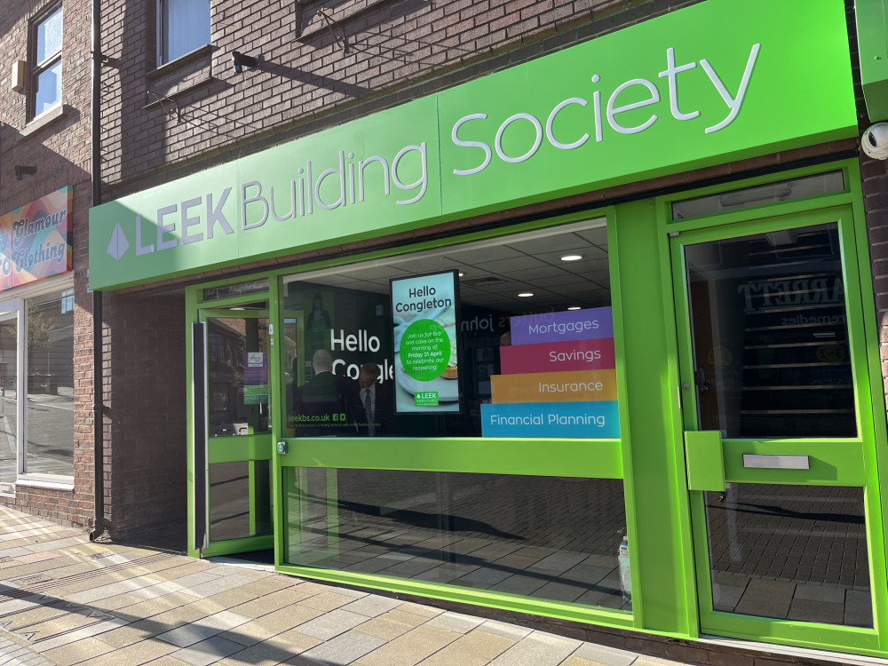 Leek Building Society’s Congleton branch is on High Street. (Leek Building Society) Leek Building Society’s Congleton branch is on High Street. (Leek Building Society)