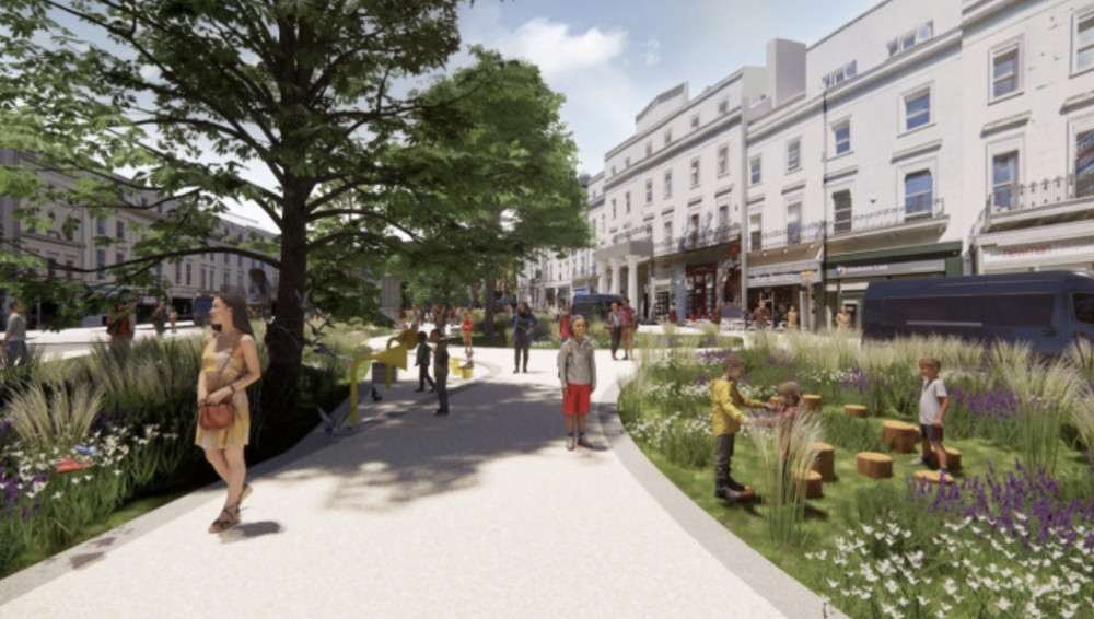 A CGI image of how the Parade in Leamington could look if pedestrianised (images supplied) A CGI image of how the Parade in Leamington could look if pedestrianised (images supplied)