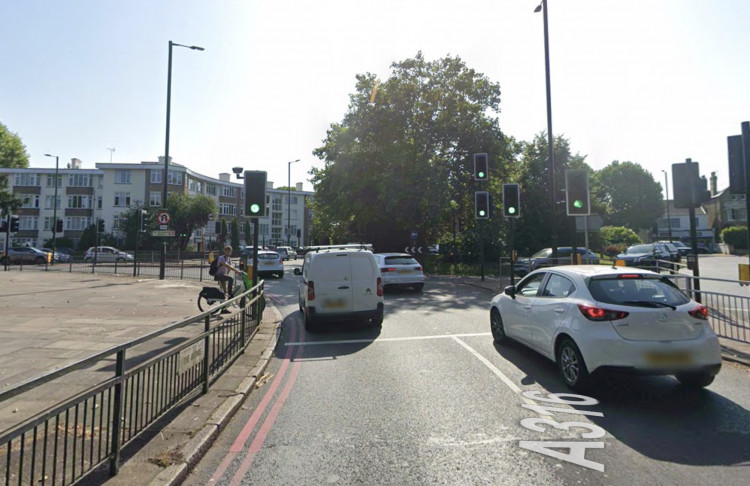TfL maintenance works on Chertsey Road, by the London Road Roundabout to Richmond Circus eastbound, will be carried out this week (credit: Google Maps).