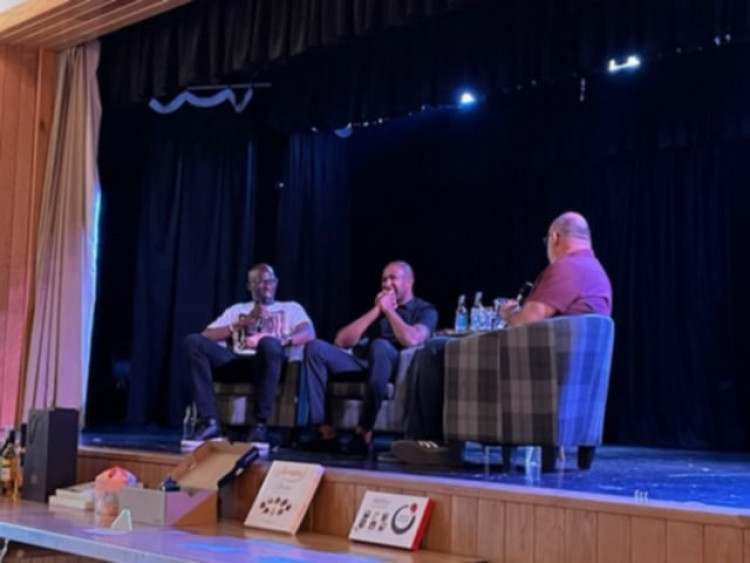 Mamady Sidibe and Ricardo Fuller delighted the audience at Saturday's event at Alsager Civic. (Photo:  AFC Alsager)