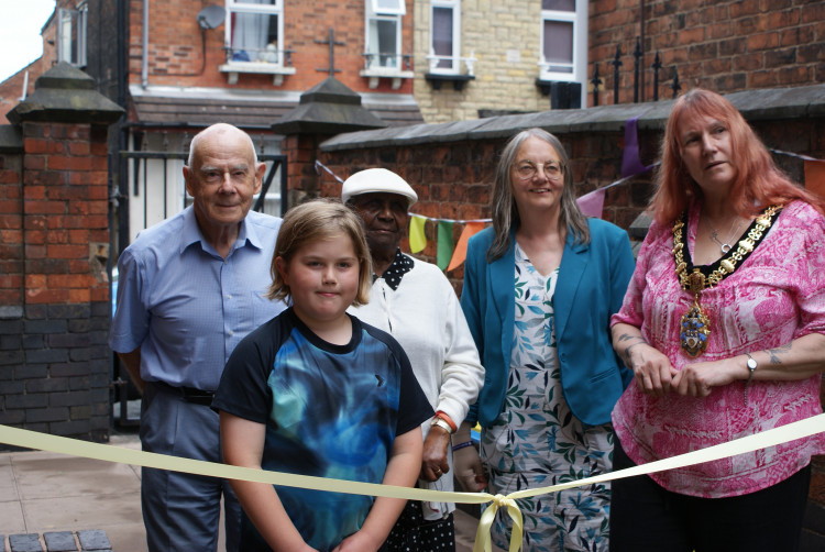 Union Street Baptist Church officially opened its new community garden on Saturday 21 June, with Mayor of Crewe, Cllr Sally Graham, cutting the ribbon (Supplied).