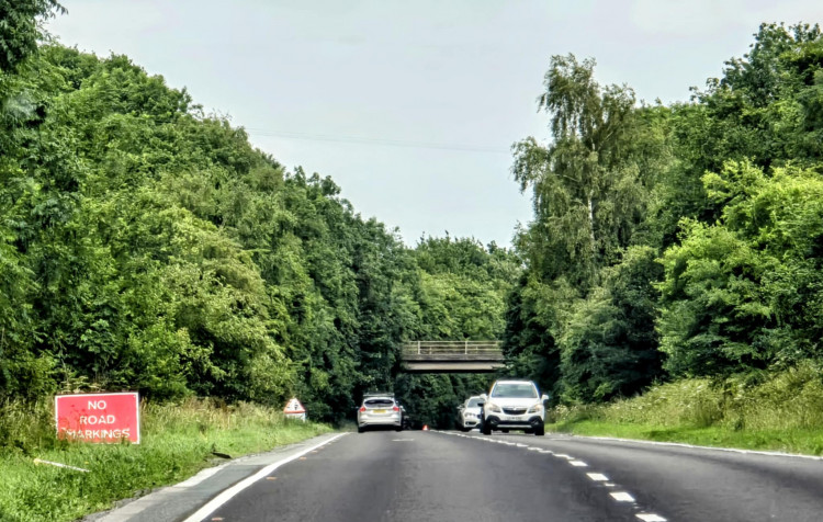 Shortly before 6pm, Cheshire Police responded to concerns for the welfare of a man on a bridge above the A500 in Barthomley (Ryan Parker).