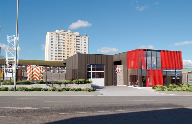 Fire crews have moved out of the old King Street West fire station - they'll be based temporarily at Whitehill while they wait to move to the new build station (Image - GMFRS / GMCA)