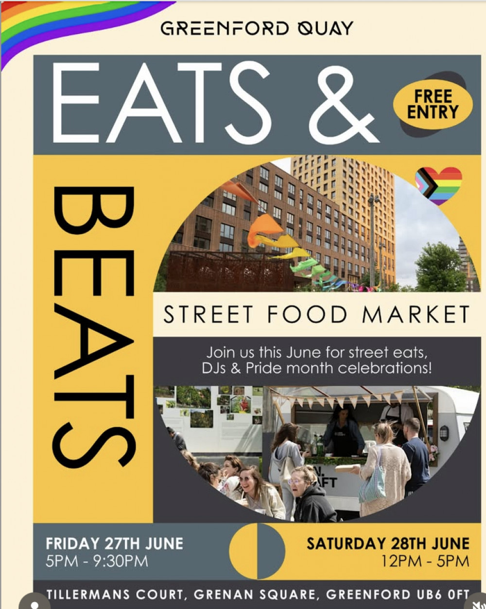 EATS&BEATS PRIDE WEEKEND AT GREENFORD QUAYS