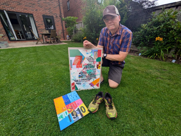 Sandbach artist and designer, Jon Tatham's love of running plays a big part in his work. (Photo: Nub News) 