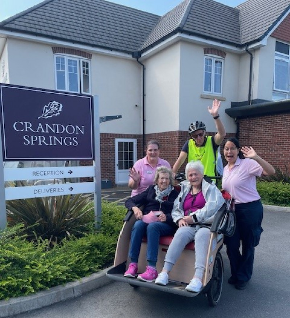 Crandon Springs care home residents had fun and felt connected to the community on the Trishaw rides. 