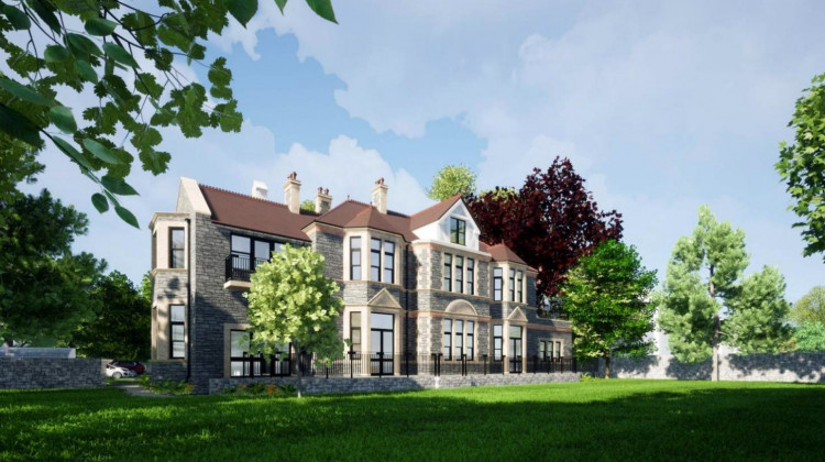 An artist's impression of what the refurbished Gardenhurst could look like if it was brought back to life as flats