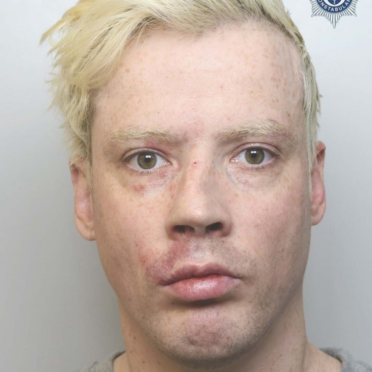 Leach also assaulted a police officer by striking her with his knee (Image via: Cheshire Constabulary)