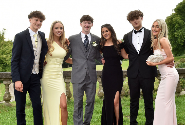 Photos from King's School Macclesfield's year 11 prom. Will Bennett, Daisy Dyer, Walter Lowe, Ava Finnegan, Harley Coulson and Darcy O'Brien. (All photos: King's School)