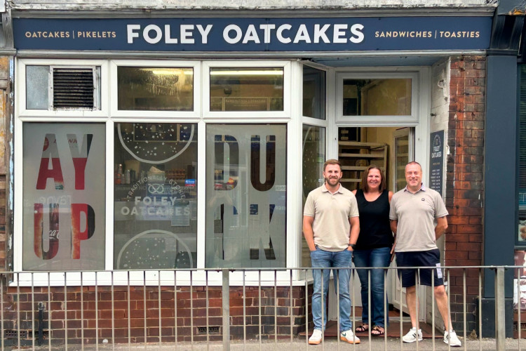 Foley Oatcakes in Fenton has been taken over by Tony Davies, his wife Andrea and son Daniel. (Supplied)