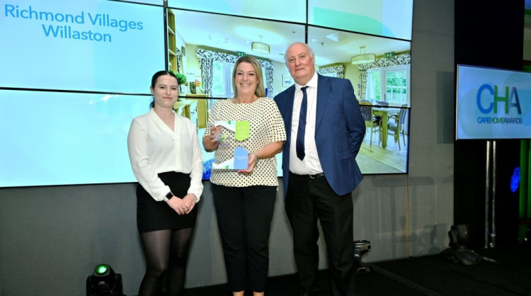 Richmond Villages Willaston is celebrating after being awarded twice for excellence at both the Care Home Awards and Dementia Care Awards (Supplied).