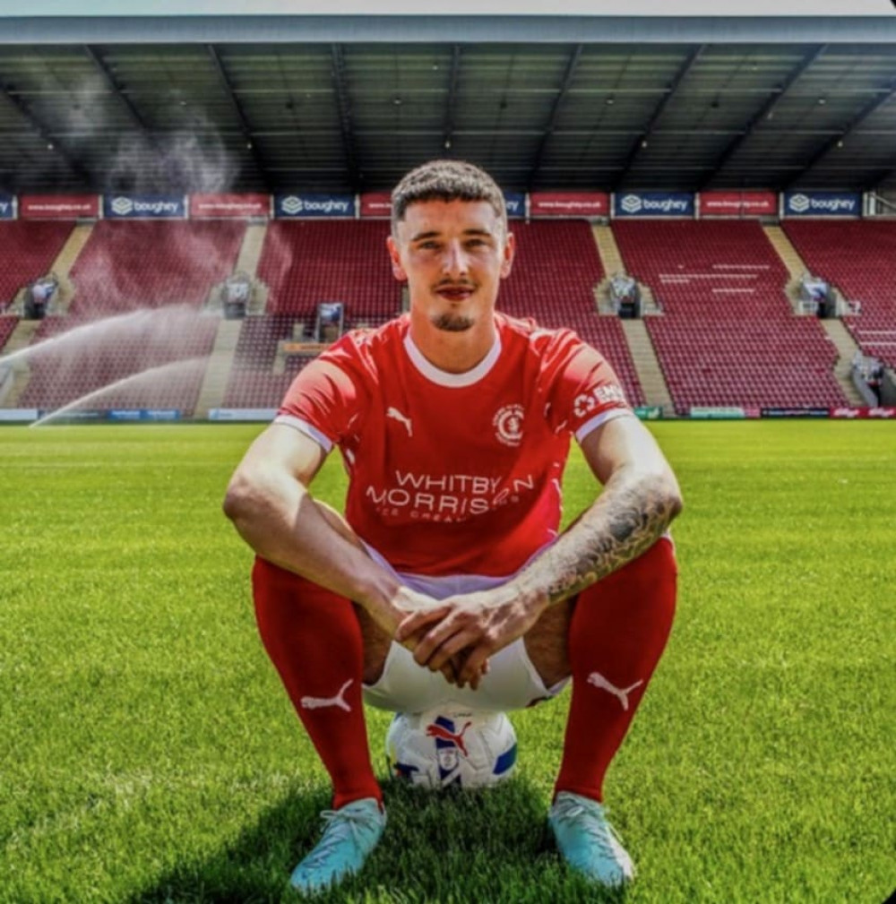 Reece Hutchinson, 25, has joined Crewe Alexandra on a two-year deal (Crewe Alexandra). Reece Hutchinson, 25, has joined Crewe Alexandra on a two-year deal (Crewe Alexandra).