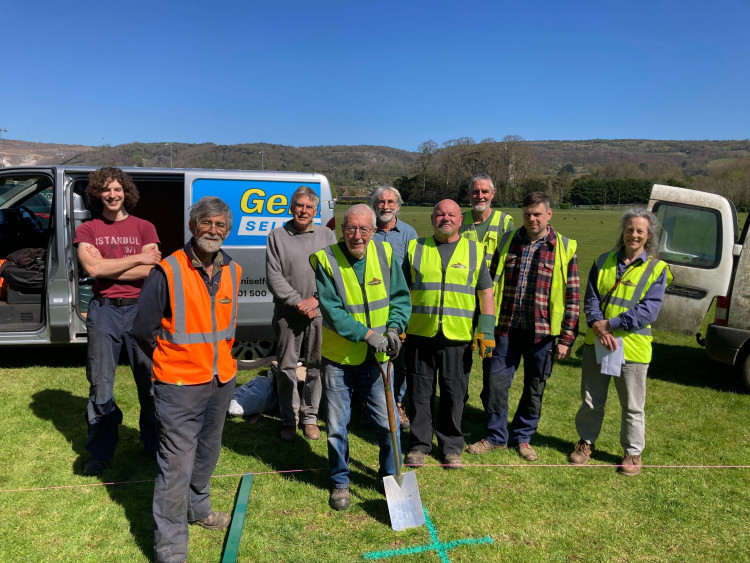 Strawberry Line Volunteers Beginning Construction On The New Active Travel Route At Kings Academy In Cheddar. (CREDIT: Daniel Mumby. )