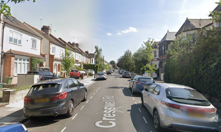 Firefighters responded to a blaze at a ground floor flat on Cresswell Road, East Twickenham, on Monday evening (credit: Google Maps).