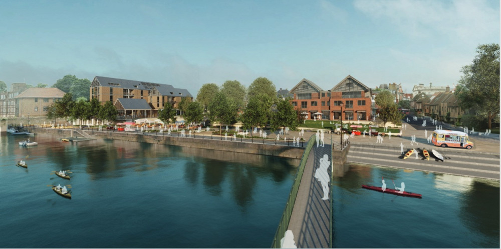 An artist impression of the completed Twickenham Riverside regeneration scheme (credit: Richmond Council).