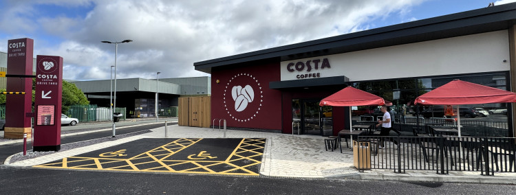 The new drive thru Costa Coffee at Lyme Green Retail Park (Credit: Costa)
