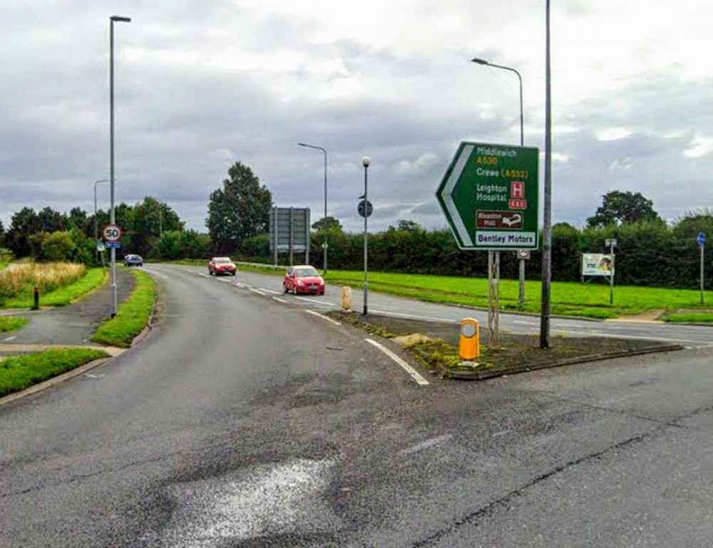 The A530 Middlewich Road, between Sainsbury's Roundabout and Marshfield Bank Roundabout is closed between 9am and 4pm on Thursday 3 July, with evening works until 6 July (Google).