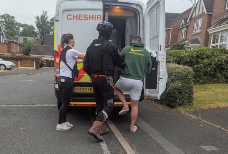 A fifth person has been arrested in connection with a £1 million burglary series. Photo taken during raid carried out on Wednesday (Credit: Cheshire Police)