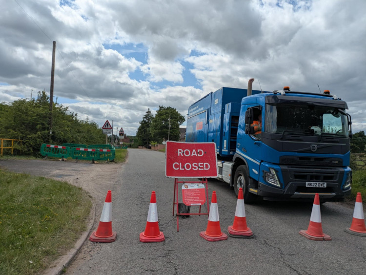 Radway Green Road has been closed at the same time as Alsager Road. (Photo: Nub News) 