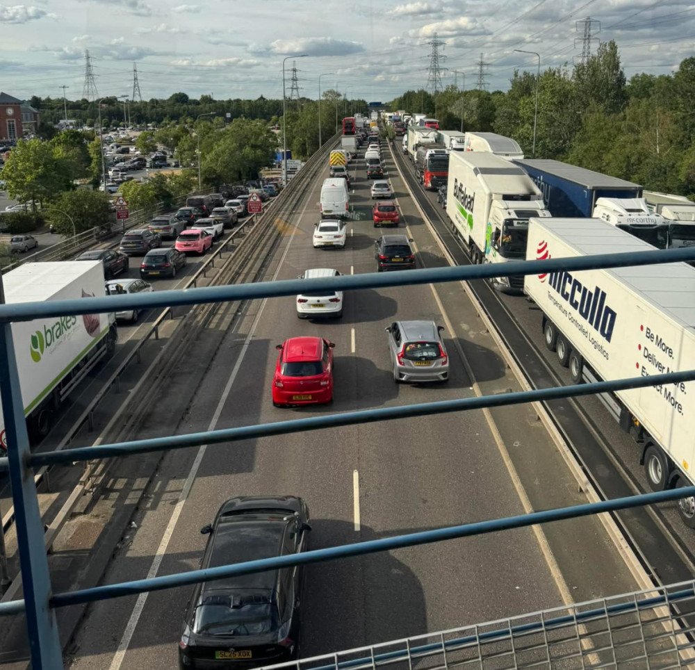 Gridlock at Lakeside this evening. 