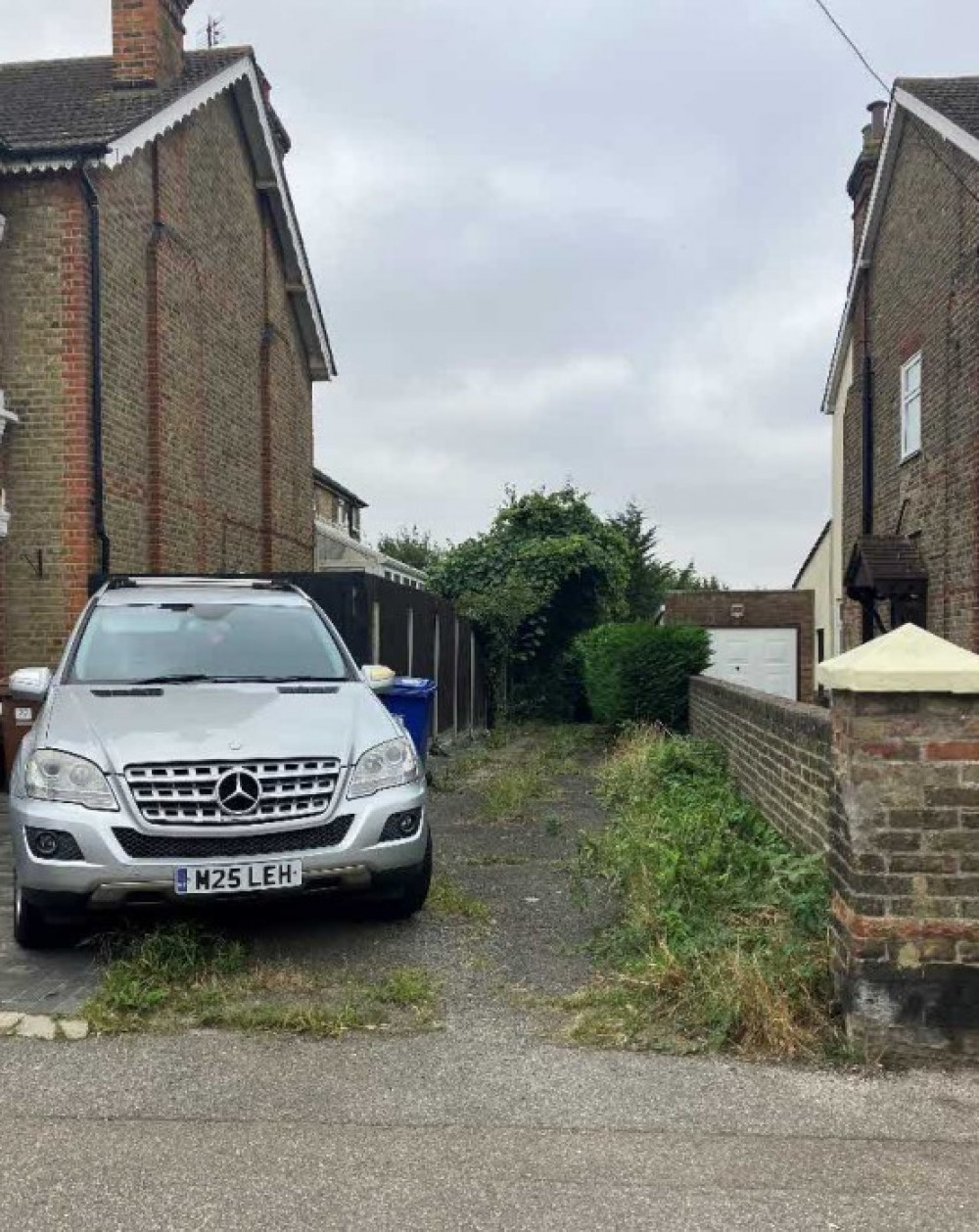 Access to the site will be through this narrow lane Access to the site will be through this narrow lane
