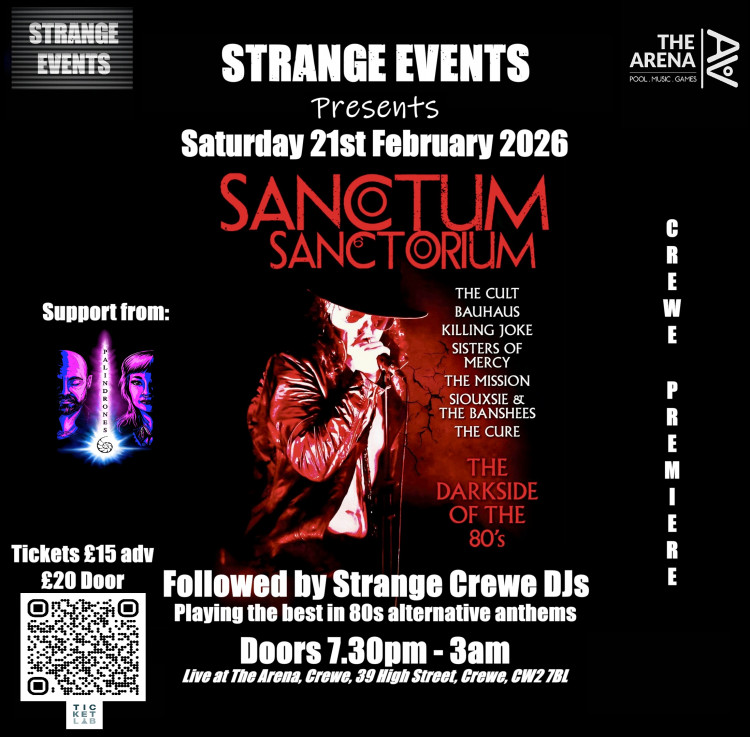 Sanctum Sanctorium: The Darkside of the 80s live & Strange Crewe after party Sanctum Sanctorium: The Darkside of the 80s live & Strange Crewe after party