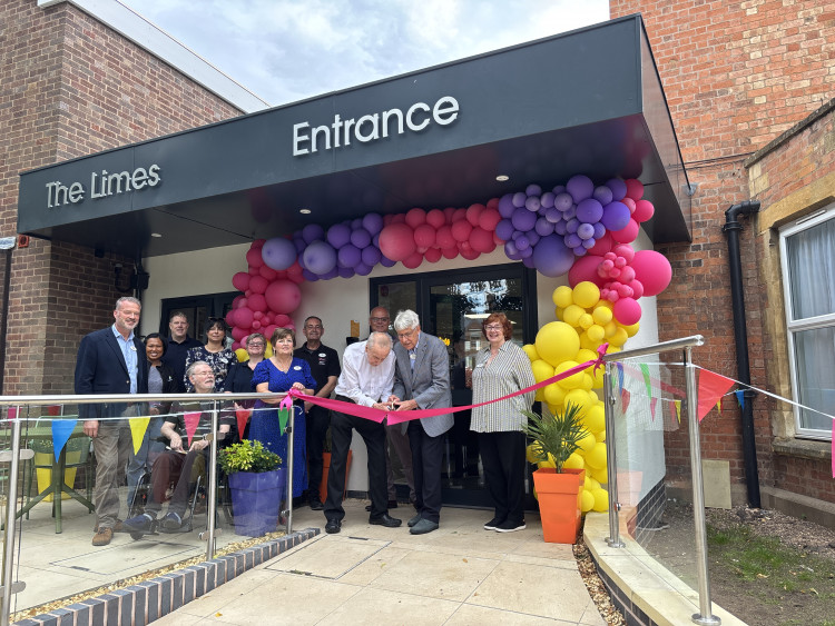 The new café at The Limes was officially opened by outgoing chair Adrian Levett (image via WCS Care)