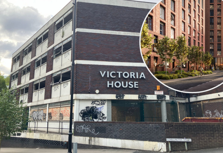 Plans have been approved for a new 20-storey tower block on the site of Victoria House in Stockport town centre (Images: main - Declan Carey / inset - Our Studio)