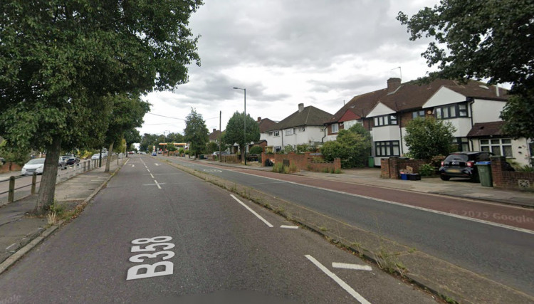 Emergency works by Thames Water have closed the southbound lane of Hospital Bridge Road near No. 23, with traffic diversions in place until Tuesday, 9 July (credit: Google Maps).