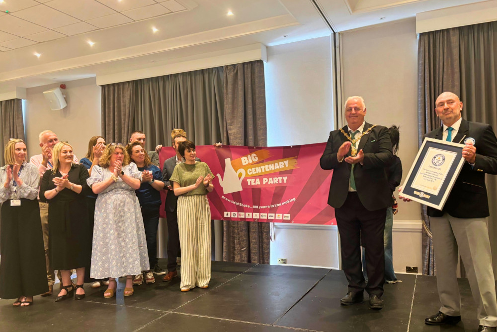 Over 770 people finished their Stoke-on-Trent centenary cream tea. (Nub News) Over 770 people finished their Stoke-on-Trent centenary cream tea. (Nub News)