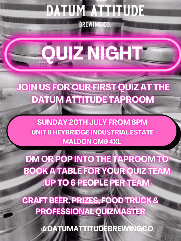 QUIZ NIGHT AT THE DATUM ATTITUDE BREWERY TAPROOM QUIZ NIGHT AT THE DATUM ATTITUDE BREWERY TAPROOM