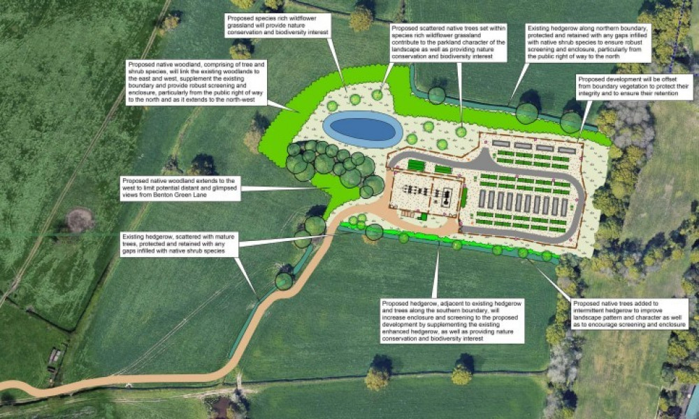 Site masterplan for the proposed Benton Green Lane energy storage system (image via planning application) Site masterplan for the proposed Benton Green Lane energy storage system (image via planning application)