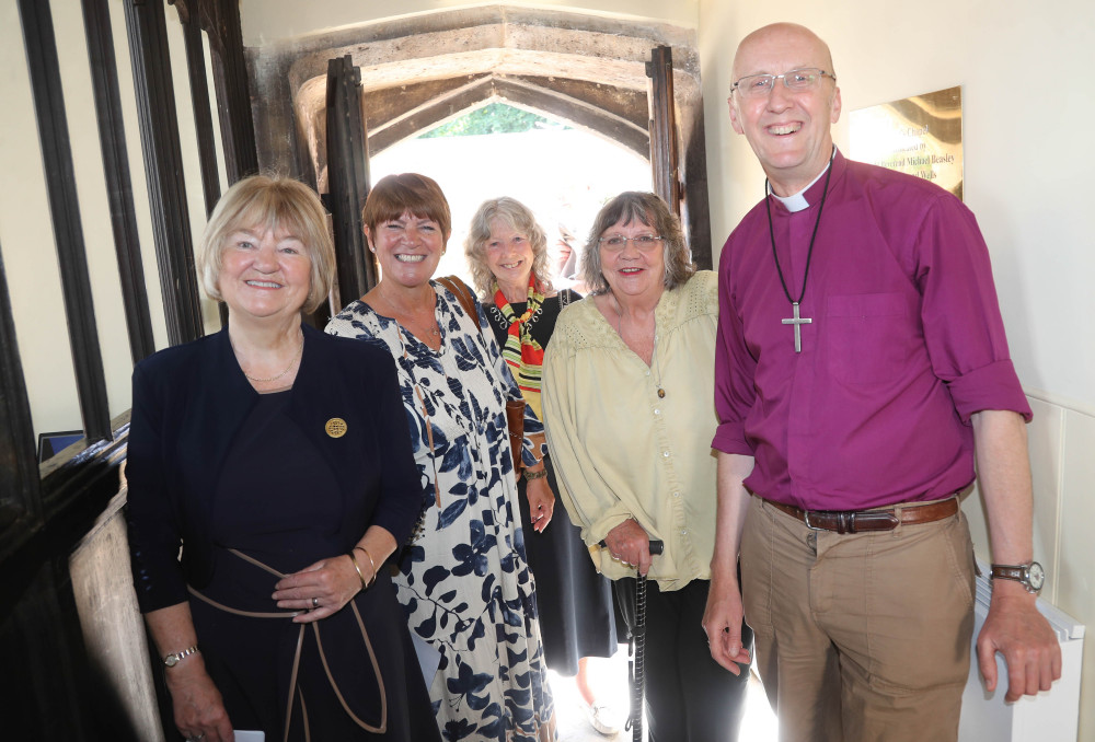 Bishop Michael with, from the left, Almshouses trustee Lynda Armstrong, Chief Executive Michelle Thomas, trustee Wendy Ray and Almshouses Manager Caroline Tollworth Bishop Michael with, from the left, Almshouses trustee Lynda Armstrong, Chief Executive Michelle Thomas, trustee Wendy Ray and Almshouses Manager Caroline Tollworth