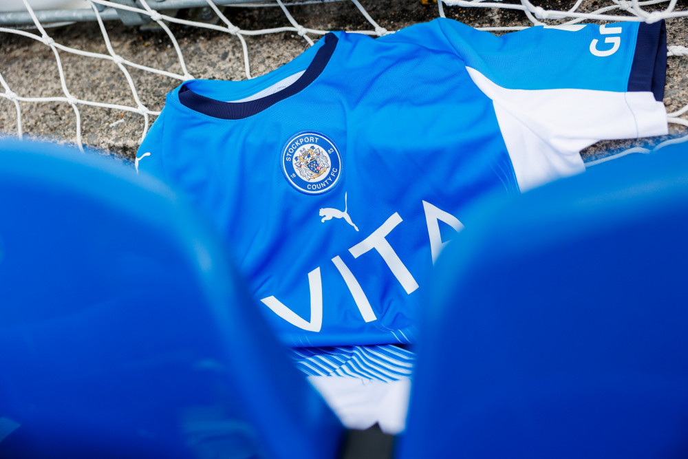 Stockport County has unveiled its 'modern and striking' new home kit for the 2025 / 26 season (Image - Stockport County) Stockport County has unveiled its 'modern and striking' new home kit for the 2025 / 26 season (Image - Stockport County)