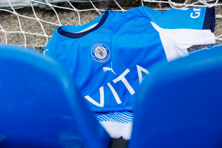 Stockport County has unveiled its 'modern and striking' new home kit for the 2025 / 26 season (Image - Stockport County)