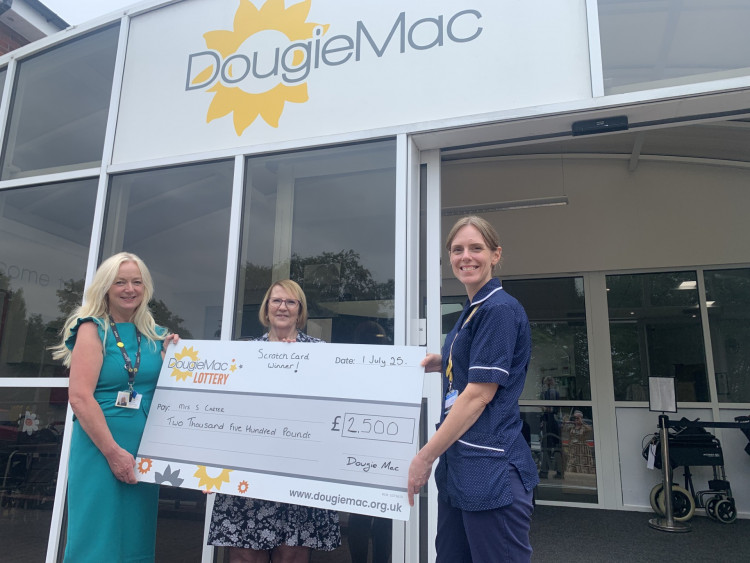 Susan picked up the scratch card after going for a blood test. (Dougie Mac)