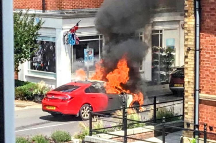 On Wednesday 9 July, Cheshire Fire and Rescue Service were called to an incident on Shropshire Street, Audlem, outside Co-op Food (Credit: Liz Pickerell).