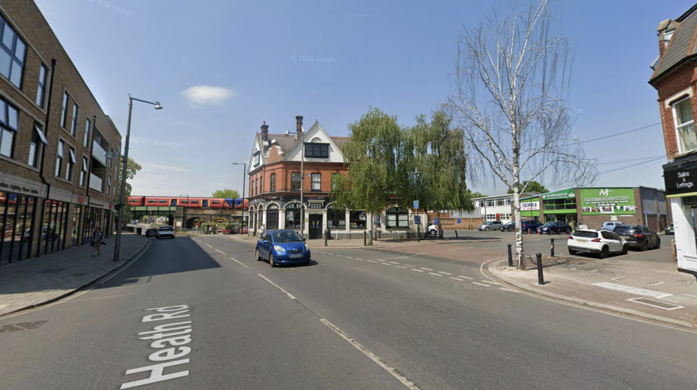 Manual traffic controls are in place as Thames Water carries out urgent repairs on Heath Road near Lion Road, Twickenham (credit: Google Maps).
