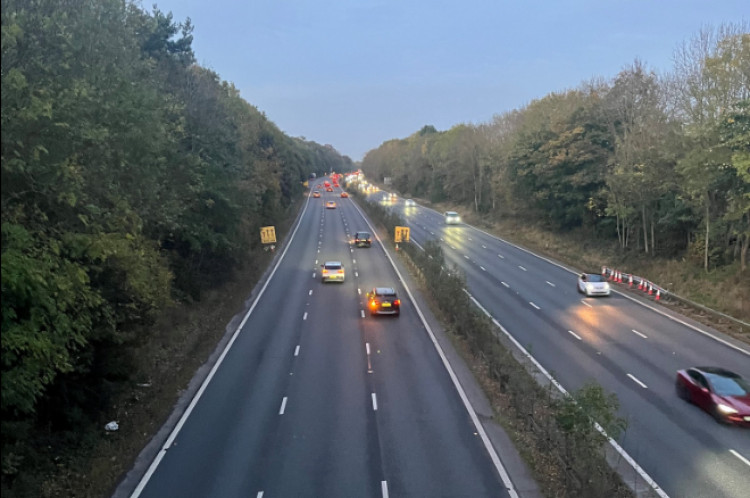 The A46 will be closed southbound tonight (image by KTC)