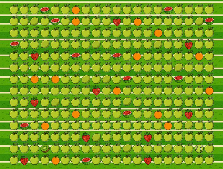 Can you spot the hidden tennis ball here in under nine seconds? (Image: 1337 Games)