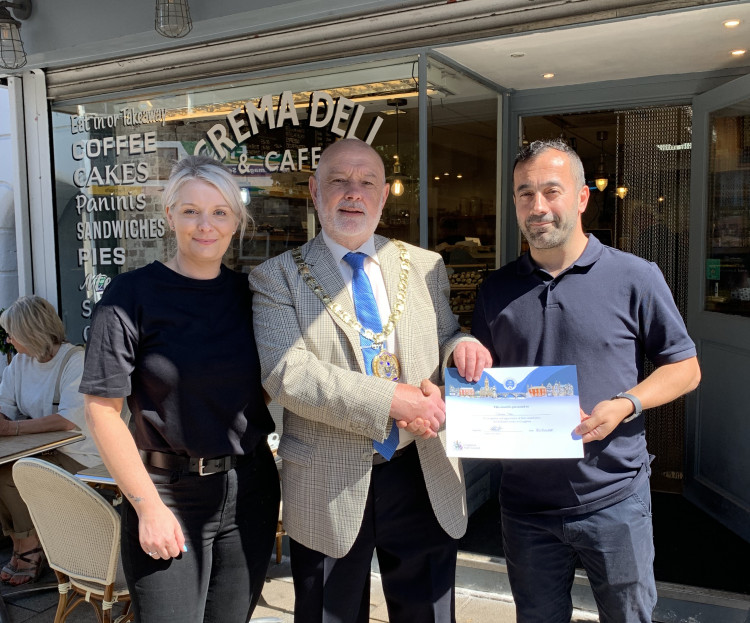 Crema Deli has been presented with a 10 Year High Street Award (Credit: CTC)